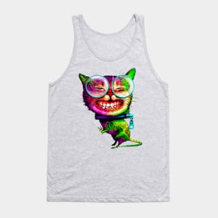 Cat Funny T Shirt Mens Womens Youth Tank Top